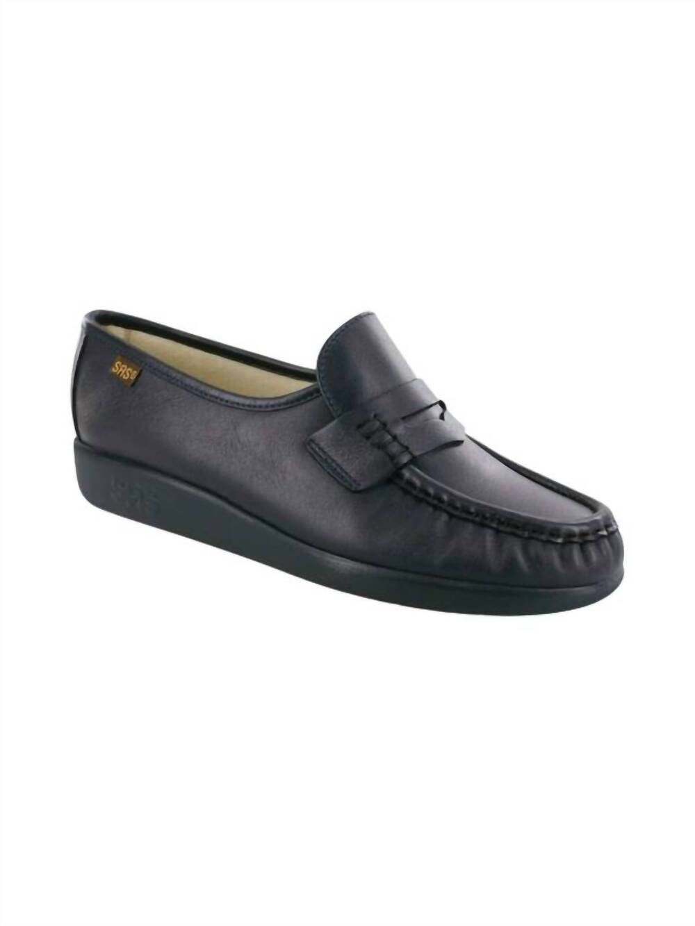 NEW SAS women's classic slip on loafer - wide in black
